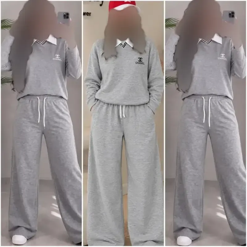 ست تیشرت و شلوار اسپرت ملانژ درجه یک سانای فری سایز