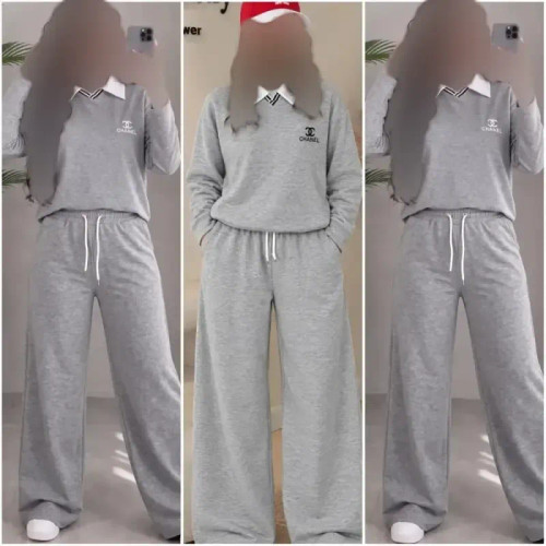 ست تیشرت و شلوار اسپرت ملانژ درجه یک سانای فری سایز