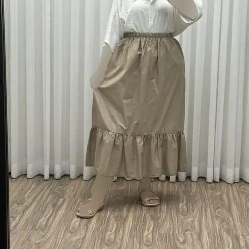 دامن لینن فری سایز زنانه کد 1517 مناسب تا سایز 48 چهار فصل شیک و راحت