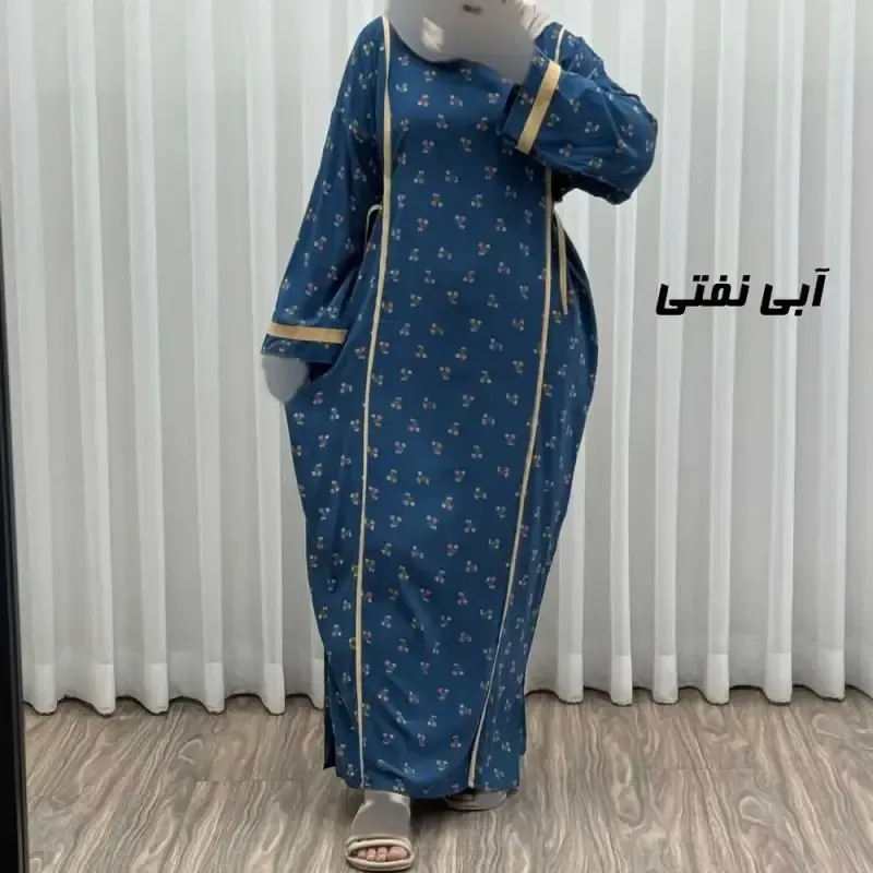 پیراهن ساحلی زنانه نخی گلریز فری سایز مناسب تا سایز 52 با کمر کشی